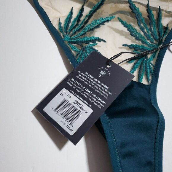 Thistle and Spire Brooklyn Haze Thong Emerald Butterscotch Green Size 2X - Picture 4 of 7